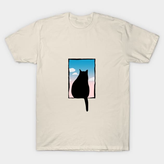 Cat view T-Shirt by Yaalala